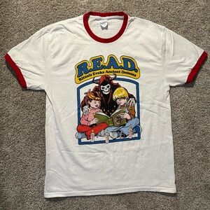 Steven Rhodes R.E.A.D. White Ringer T-Shirt